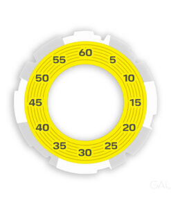 For Porsche 992 Sport Chrono: Clock Dial Gauge Face – Yellow Solid Accent Ring