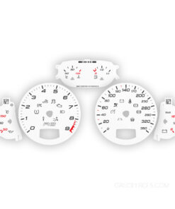 Audi R8 V8 (Gen 1, Type 42) Gauge Faces - 9000 RPM - EU Spec - White