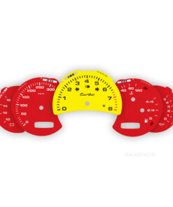 Custom Order: Porsche 996.2 Turbo Gauge Faces Set - Manual - EU-Spec - Yellow/Red