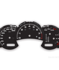 For Porsche 911 996.2 Gauge Faces Set - OPTIONS - Black