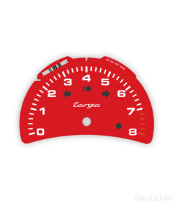 For Porsche 911 996.2 Targa: Gauge Face Tachometer - Guards Red