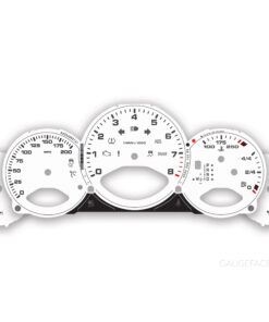 Porsche 911 997.2 Gauge Faces Set – Base – US-Spec - PDK – White (express shipping)