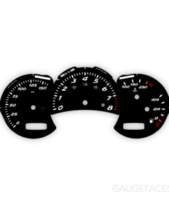For Porsche Boxster 986.2: Gauge Faces – OPTIONS - Black (OEM Font)