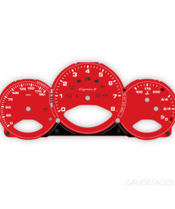 For Porsche 987.1 Cayman S: Gauge Face – Manual - US-Spec - Guards Red