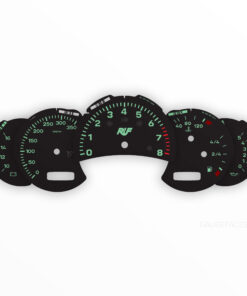 For Porsche 911 996 RUF Rturbo: Gauge Faces Set - EU-Spec - 350 KM/H - Black