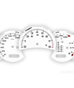For Porsche 911 996.2 Gauge Faces Set - OPTIONS - White with Black Numbers