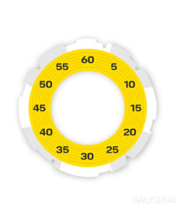 For Porsche 992 Sport Chrono: Clock Dial Gauge Face – Yellow with Black Numbers