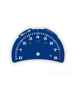 Custom order: Porsche 996.2 Tachometer - 8000 RPM - Cobalt Blue