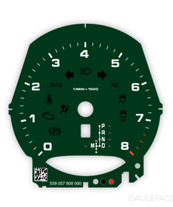 Porsche 911 (991.2) / 718: Gauge Face Tachometer - OPTIONS - British Racing Green