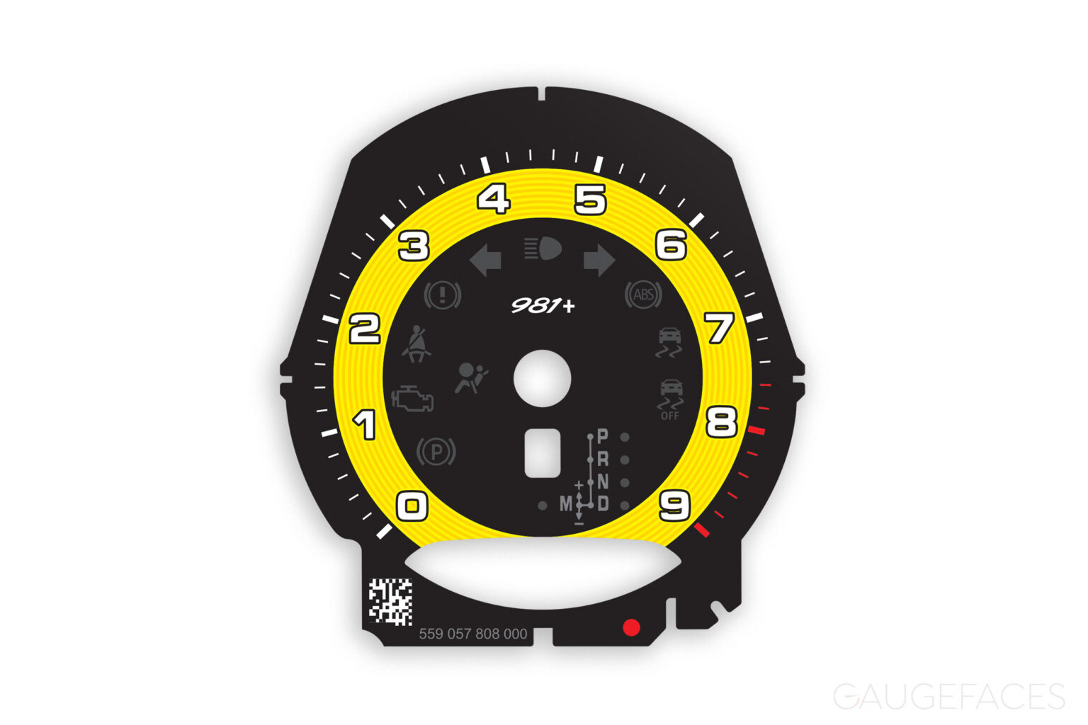 Porsche 981 Gauge Face Tachometer – Custom Design – 981+ Logotype – PDK ...