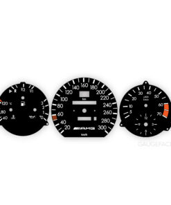 Custom Order: Mercedes W124 E60 Gauge Faces - Black