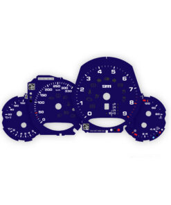 For Porsche 911 991.1: Gauge Faces Set - EU-Spec - PDK - Deep Blue