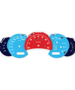 Custom Order: Porsche 911 996.2 Gauge Faces Set - Martini Style - Red / Miami Blue / Dark Blue