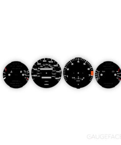 For Porsche 944 Turbo 2.5 (1985-88): Gauge Faces - 160 mph / 260 km/h - Black