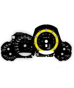 Custom Bundle: Porsche 991.1 Turbo S Gauge Faces - Black / Yellow Solid Accent Track