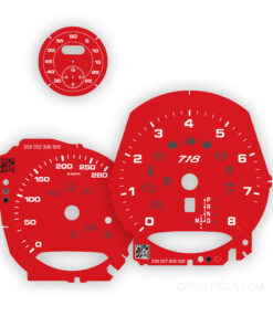 Custom Bundle: Porsche 718 Cayman S Gauge Faces Set + Sport Chrono - EU-Spec - PDK - Guards Red