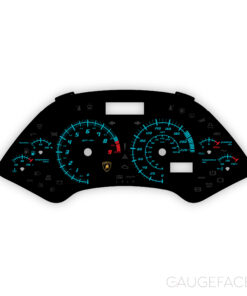 Lamborghini Murciélago Gauge Face - OPTIONS - Black / Blue Numbers