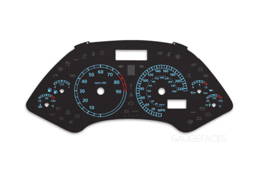 Lamborhini Murcielago Custom Gauge Face Black Cluster Dashboard Dials