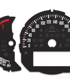 Mini Cooper F55 Custom Gauge Face Cluster Dashboard Dials - Black - 7000 rpm - 260 kmh