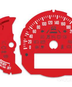 Mini Cooper F55 Custom Gauge Face Cluster Dashboard Dials - Red - 7000 rpm - 260 kmh