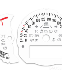 Mini Cooper F55 Custom Gauge Face Cluster Dashboard Dials White 7000RPM 260KMH