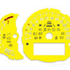 Mini Cooper F55 Custom Gauge Face Cluster Dashboard Dials - Yellow - 7000 rpm - 260 kmh