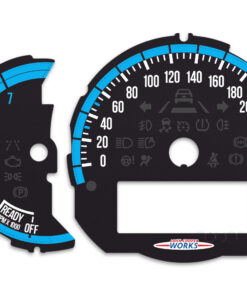 Mini Cooper F55 Custom Gauge Face Cluster Dashboard Dials - Custom Design - Black / Deep Blue - 7000 rpm - 260 kmh