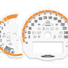 Mini Cooper F55 Custom Gauge Face Cluster Dashboard Dials - Custom Design - White/Orange - 7000 rpm - 260 kmh