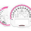 Mini Cooper F55 Custom Gauge Face Cluster Dashboard Dials - Custom Design - White / Pink - 7000 rpm - 260 kmh