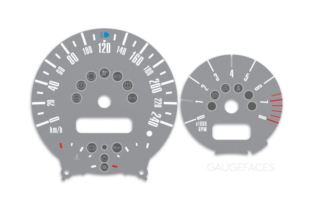 Mini Cooper R50 / R52 / R53 Custom Gauge Face Cluster Dashboard Dials ...