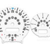 Mini Cooper R50 Custom Gauge Face Cluster Dashboard Dials - Speedometer / Tachometer - Custom Design - White - 8000 rpm - 240 kmh