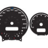 Mini Cooper R50 Custom Gauge Face Cluster Dashboard Dials - Speedometer / Tachometer - Custom Design - Black - 8000 rpm - 240 kmh