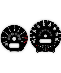 Mini Cooper R50 Gauge Faces - 150 MPH - Black