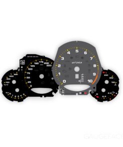 For Porsche 911 991 GT3 RS: Gauge Faces Set - OPTIONS - OEM Style - Black/Gray