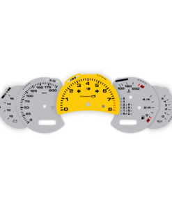 Custom Order: 996.2 C4S Gauge Faces Set - Gray/Yellow