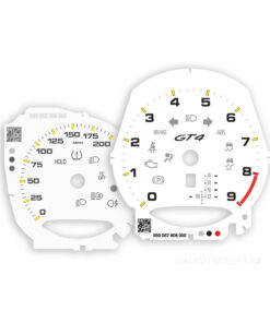 For Porsche 718 / 981 Cayman GT4: Gauge Faces – OPTIONS - White