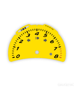 For Porsche Boxster 986.2: Gauge Face Tachometer - Yellow