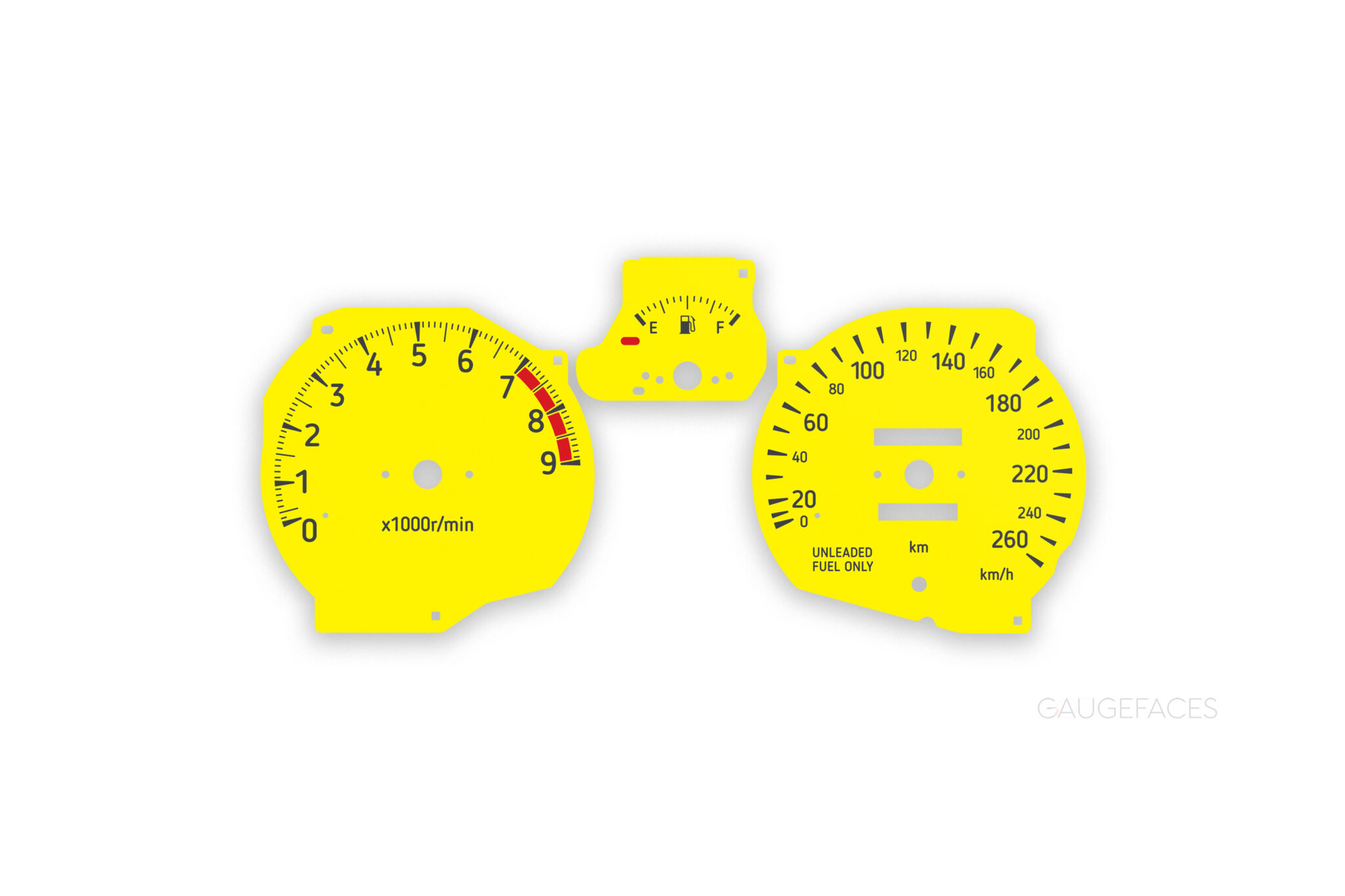 Dodge Stealth Custom Gauge Face Rpm Kmh Kmh