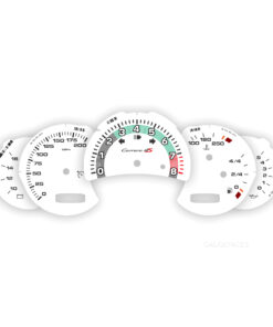 For Porsche 911 996.2 Carrera 4S: Gauge Faces - OPTIONS - Carrera 4S Logo- White with Heritage Tricolor