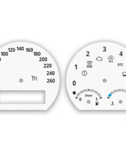 2004-2006 BMW E83 Custom Gauge Face - M logo/Without logo - 260 KMH - 6000 RPM - White - Without logo