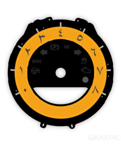 For Porsche 911 (Type 992): Gauge Face Tachometer - Warm Yellow - Arabic Numbers