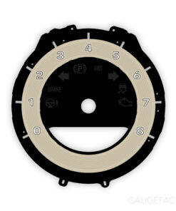 For Porsche 911 992: Gauge Face Tachometer - Beige