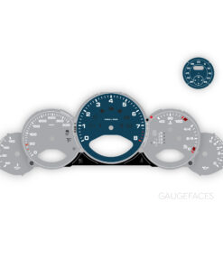 Custom Order: Porsche 911 997.2 Gauge Faces Set + SC - Gray / Dark Blue