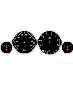 Custom Order: BMW E32 M70 Gauge Faces - Black