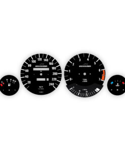 Custom Order: BMW E30 Gauge Faces - AC Schnitzer Logo - Black