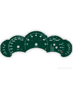Custom Order: Porsche 996.1 GaugeFaces Set - US-Spec - Tiptronic -  Dark Green