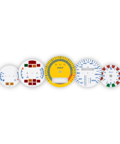 Custom Order: Porsche 993 Gauge Faces Set - White / Yellow