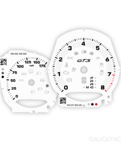 For Porsche Macan GTS (2021-): Gauge Faces - OPTIONS - White
