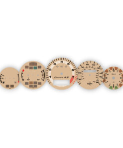 Custom Order: Porsche 993 Carrera 4S Gauge Faces - Custom Design - Beige