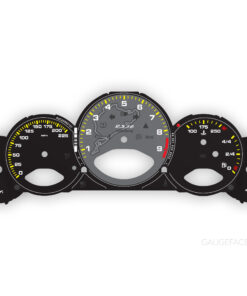 Custom Order: Porsche 997.1 GT3 RS Gauge Face - Black/Gray